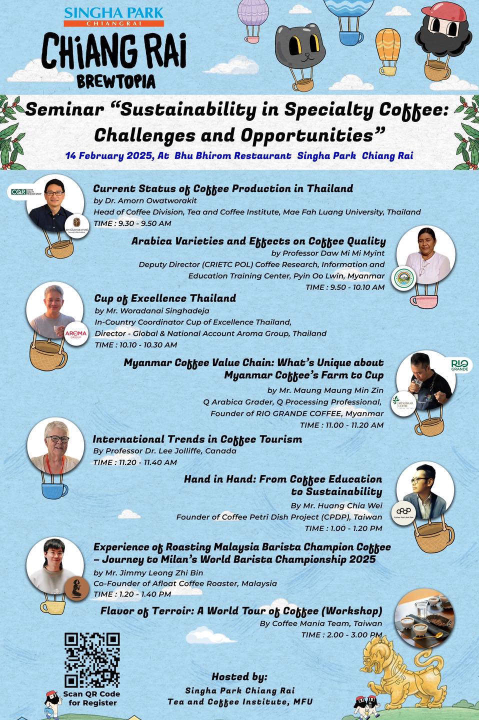 14 ก.พ. 68 ขอเชิญลงทะเบียนเข้าร่วมงานสัมมนา “Sustainability in Specialty Coffee: Challenges and Opportunities”