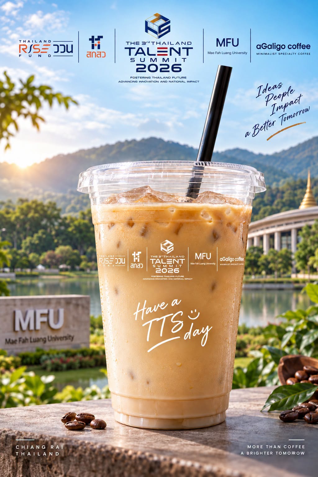 มฟล. นำงานวิจัยกาแฟคุณภาพเสิร์ฟผู้เข้าร่วม Thailand Talent Summit 2026 สะท้อนพลังงานวิจัยสู่การสร้างผลกระทบระดับประเทศ