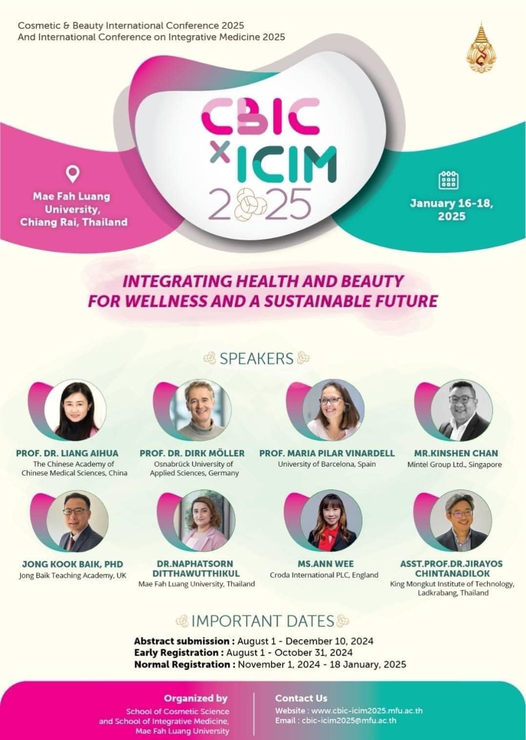 The Cosmetic and Beauty International Conference 2025 & International Conference on Integrative Medicine 2025 (CBIC & ICIM 2025)