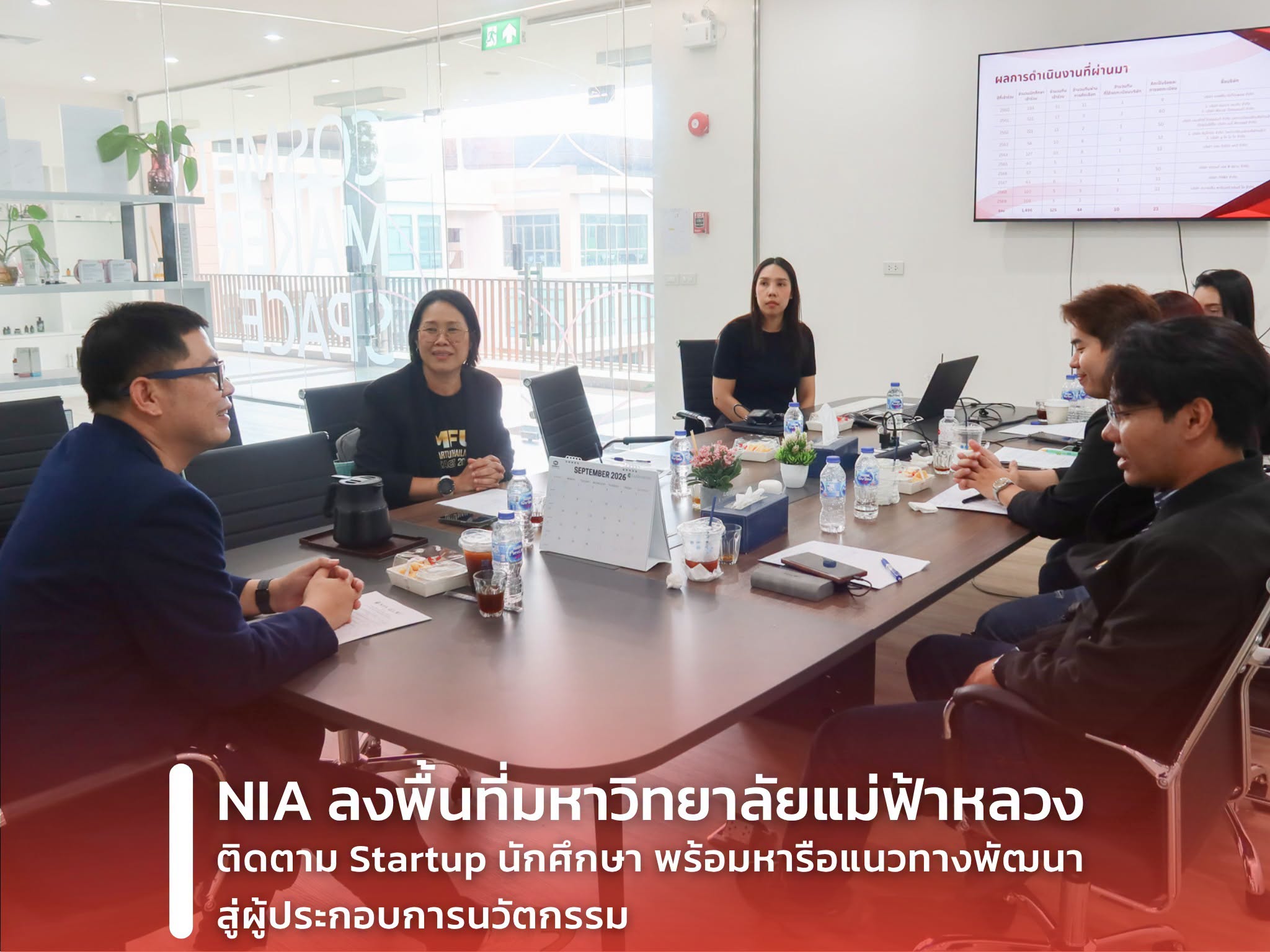  NIA ลงพื้นที่มหาวิทยาลัยแม่ฟ้าหลวง ติดตาม Startup นักศึกษา พร้อมหารือแนวทางพัฒนาสู่ผู้ประกอบการนวัตกรรม