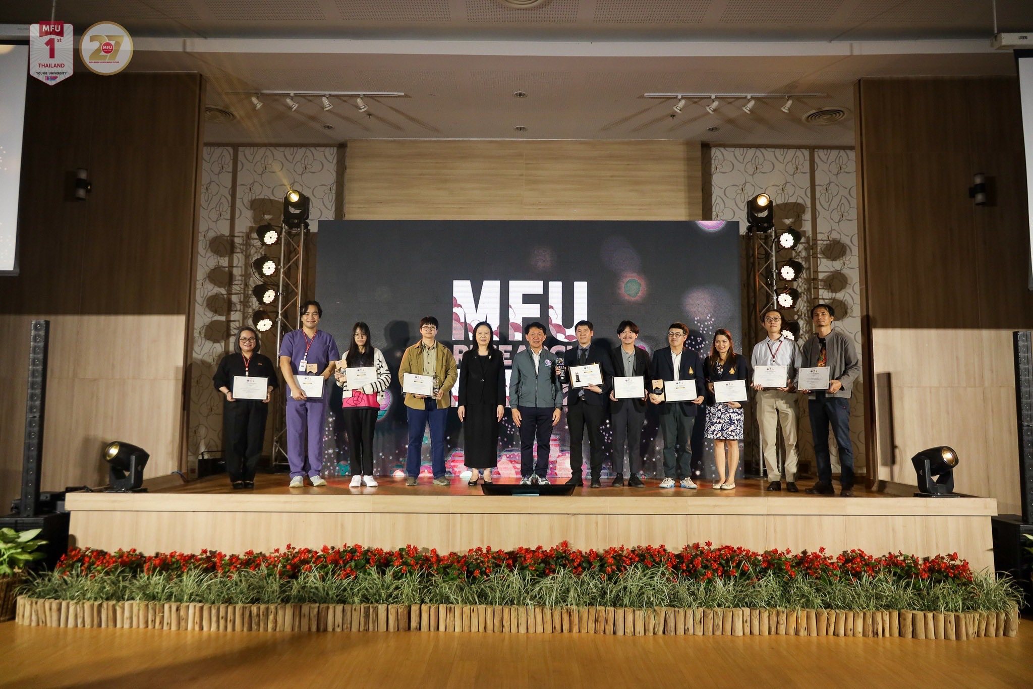  ส่วนบริหารงานวิจัย มหาวิทยาลัยแม่ฟ้าหลวง ขอแสดงความยินดีกับนักวิจัยที่ได้รับรางวัลจากเวที MFU Research Expo 2025